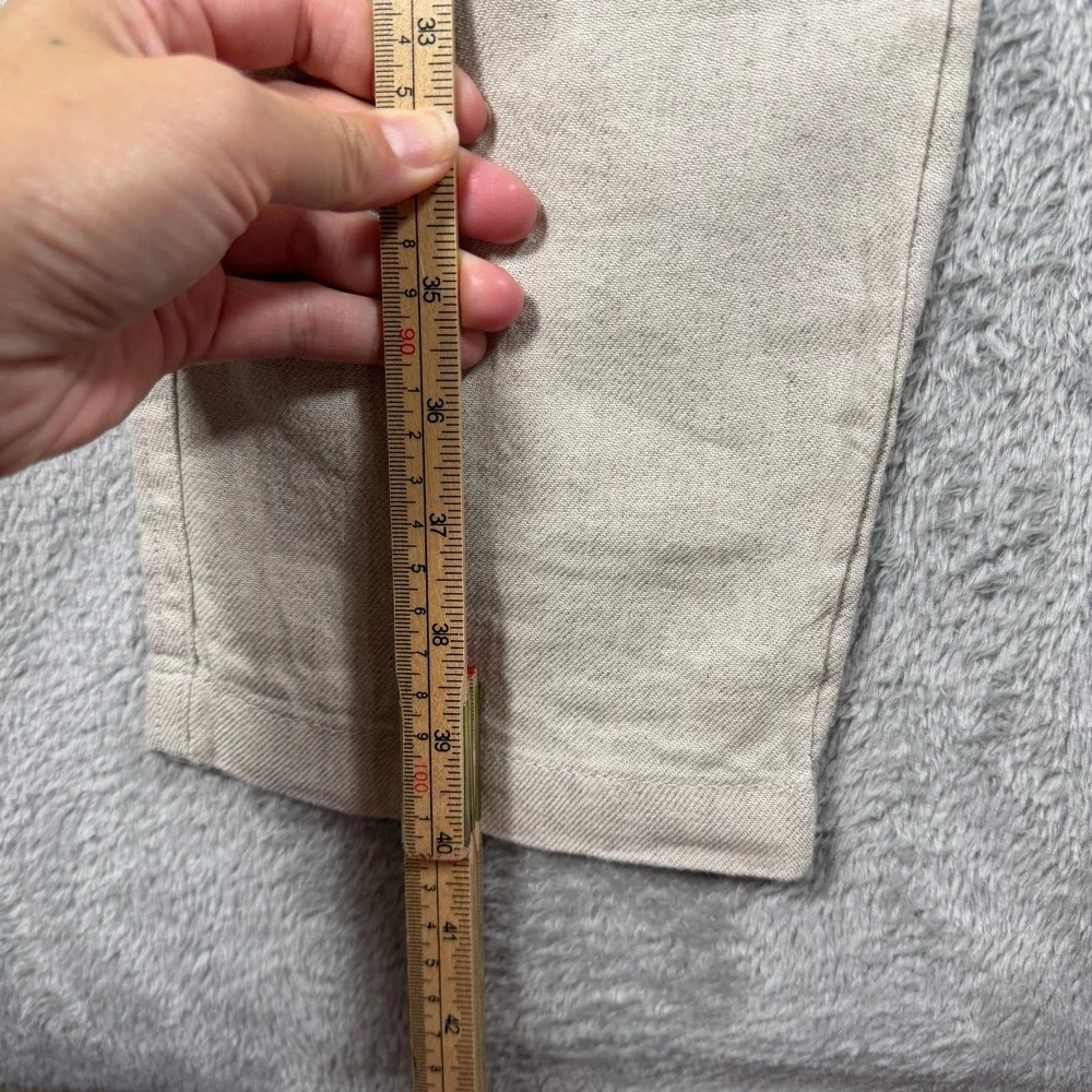 Porter & Ash Linen Blend Pants Mens 32 Beige Slim Fit Drawstring Summer NWT